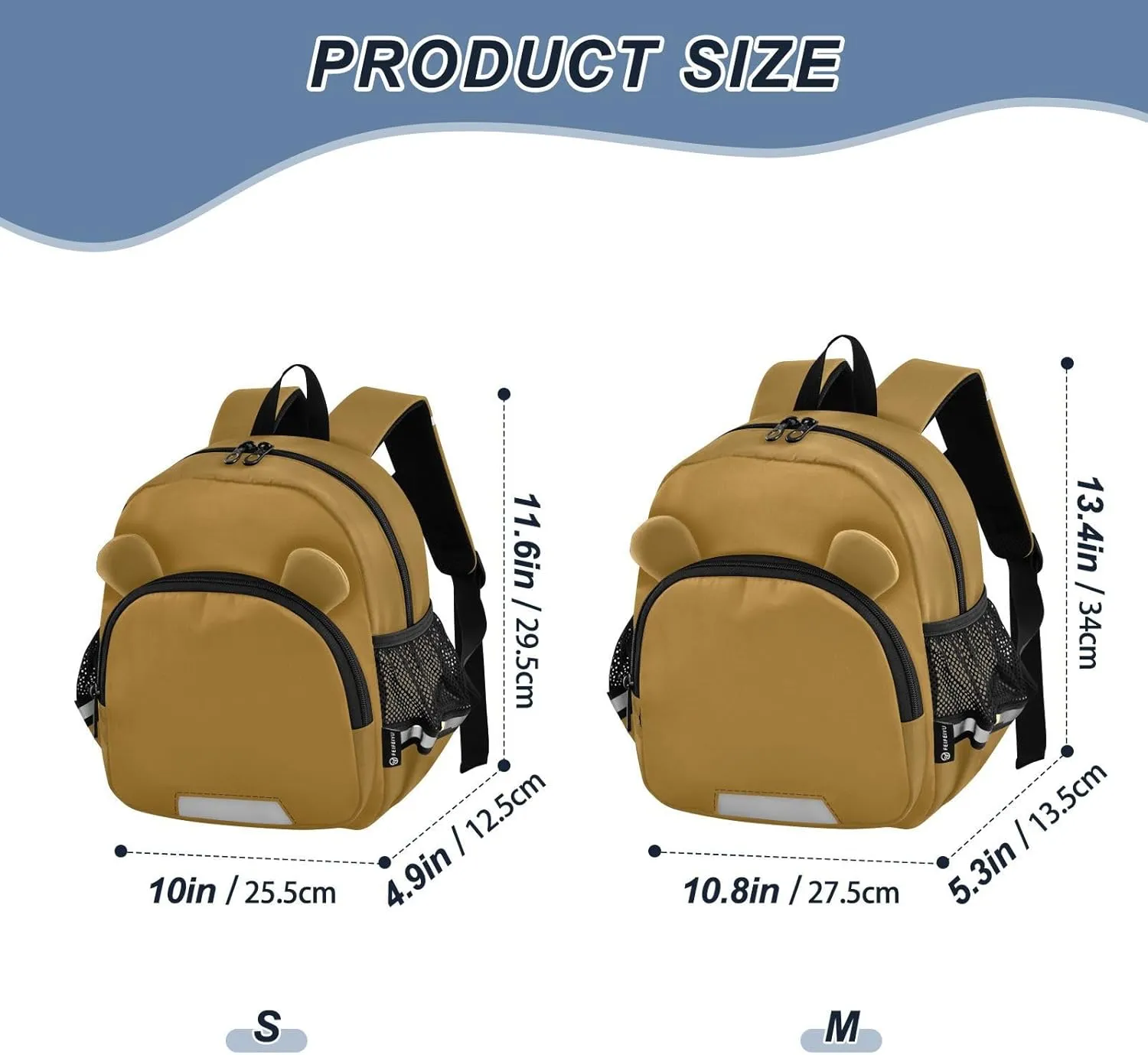 ODAWA Kid Backpack Khaki Children's Leash Backpacks, Backpack for School Girls