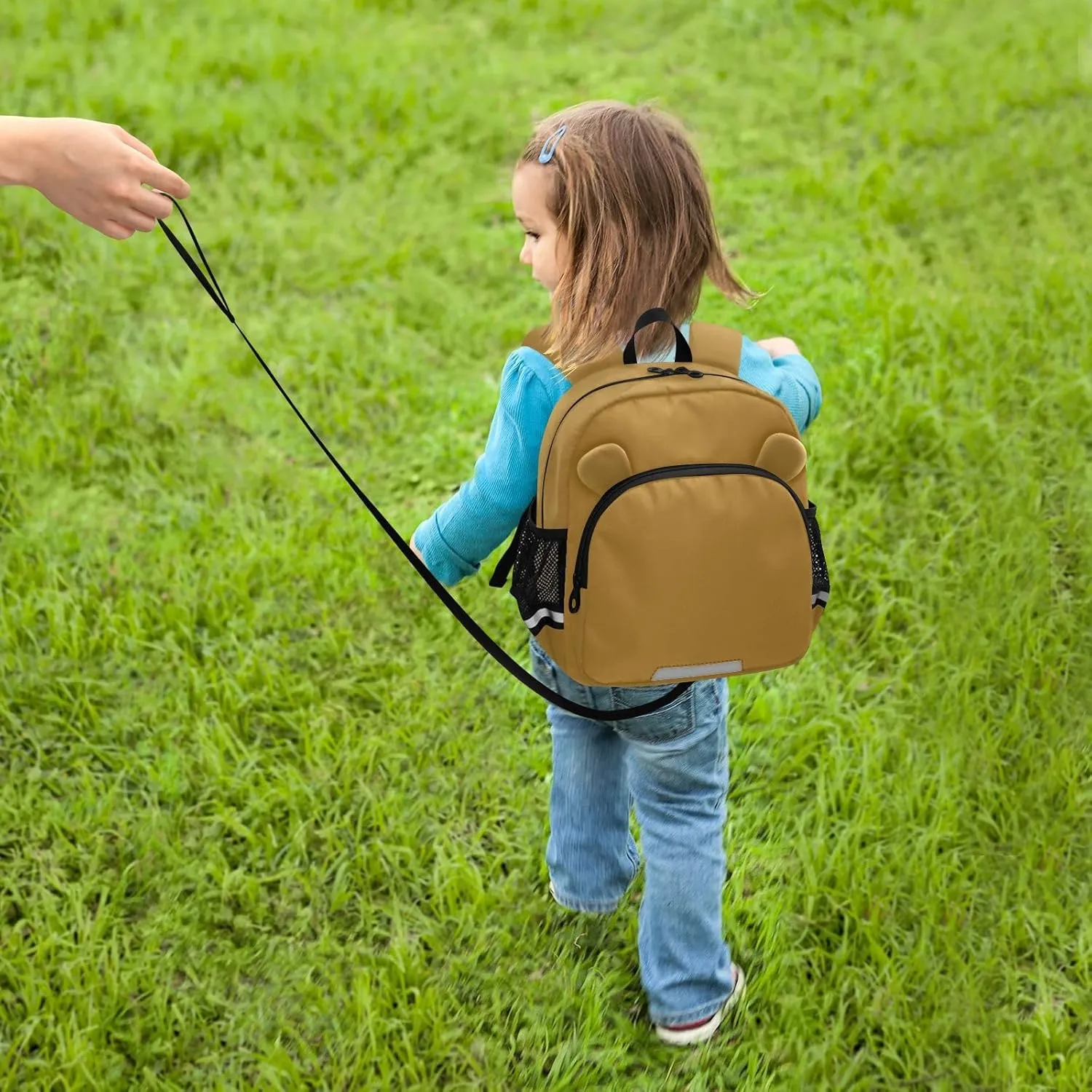ODAWA Kid Backpack Khaki Children's Leash Backpacks, Backpack for School Girls