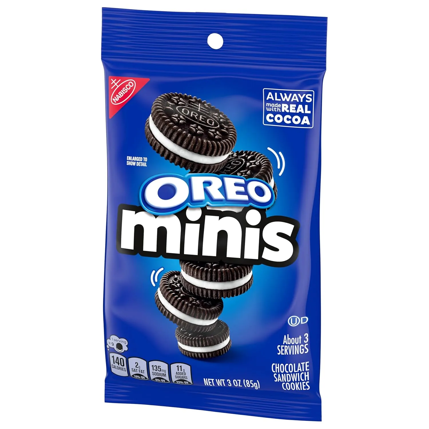 OREO Minis Chocolate Sandwich Cookies, 12 - 3 oz Bags