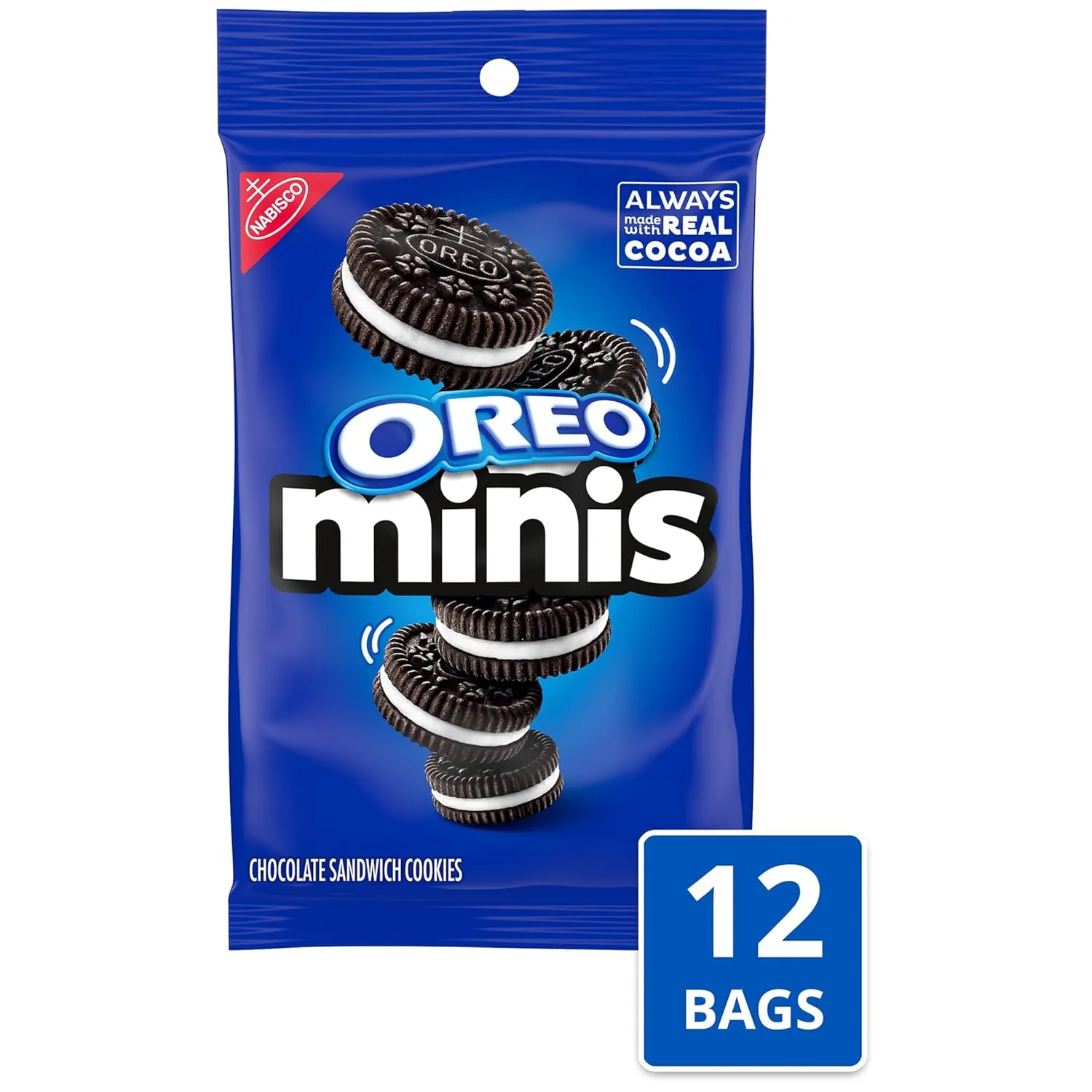 OREO Minis Chocolate Sandwich Cookies, 12 - 3 oz Bags