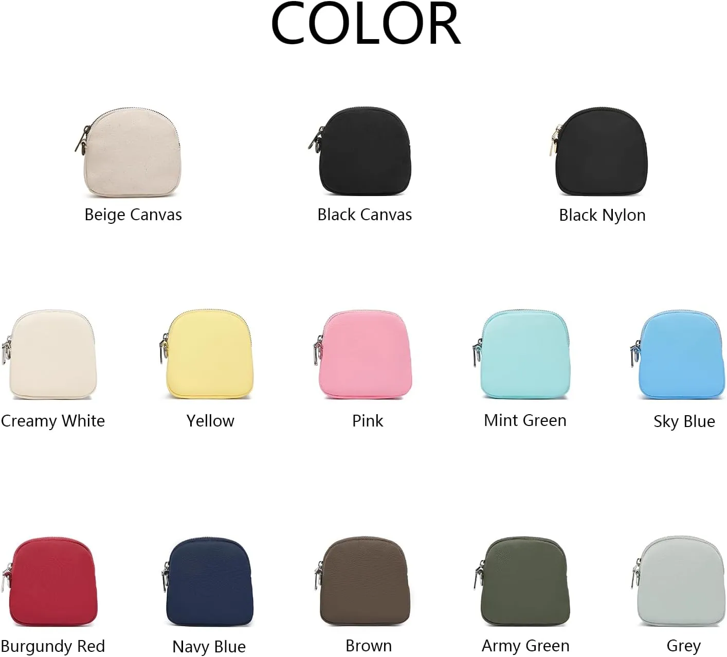 Organizer Bag Makeup Bag for Purse Travel Toiletry Pouch Zipper Pouch for Purse Small Makeup Pouch with Pockets Wristband design (black-nylon)…