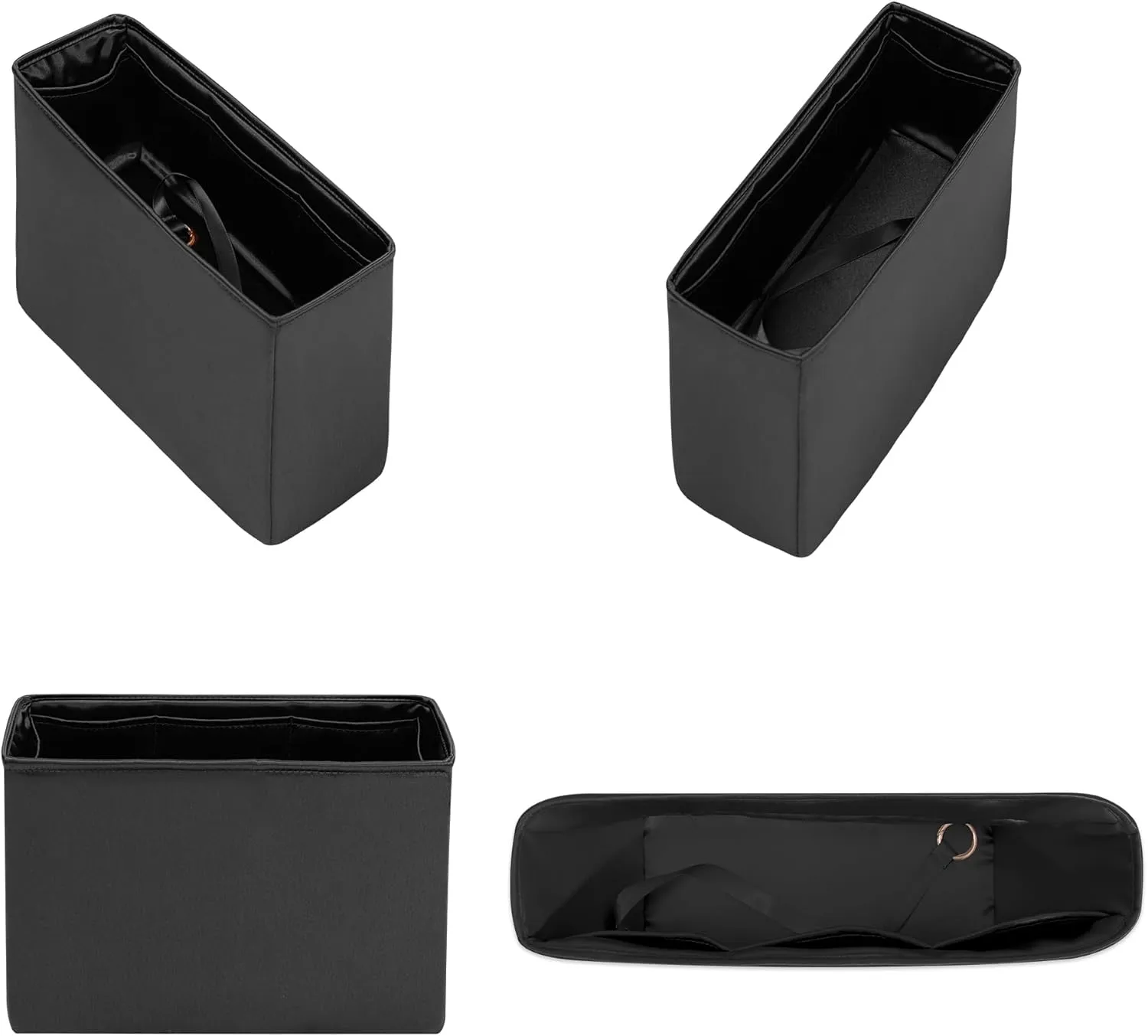Organizer Insert for Chanel 22 Bags, Sliky Purse Inserts for Chanel Bags, Exclusively for Chanel 22 Mini Bag (Mini, Black)