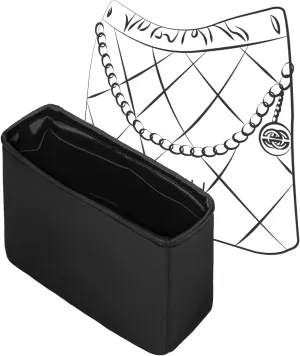 Organizer Insert for Chanel 22 Bags, Sliky Purse Inserts for Chanel Bags, Exclusively for Chanel 22 Mini Bag (Mini, Black)