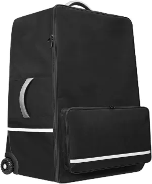 ORKELS Stroller Travel Bag for UPPAbaby Vista, Vista V2, Cruz V2 – Durable Foldable Gate Check Storage Bag for Airplane Travel – Black (rolling stroller bag)