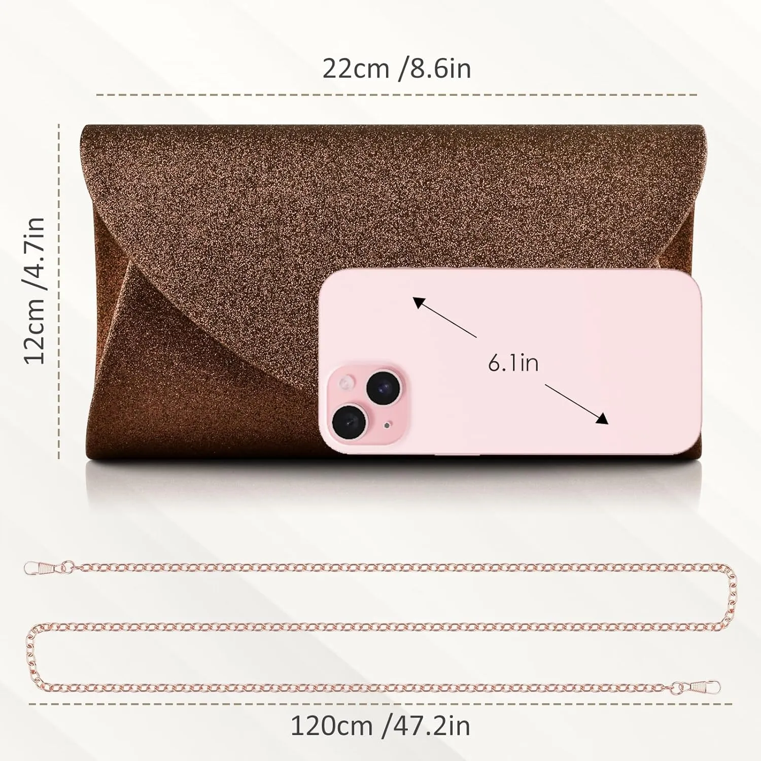 PACETAP Clutch Purses for Women, Handbags with Chain for Women Formal, Evening Bag for Wedding Party Cocktail Prom Dinner