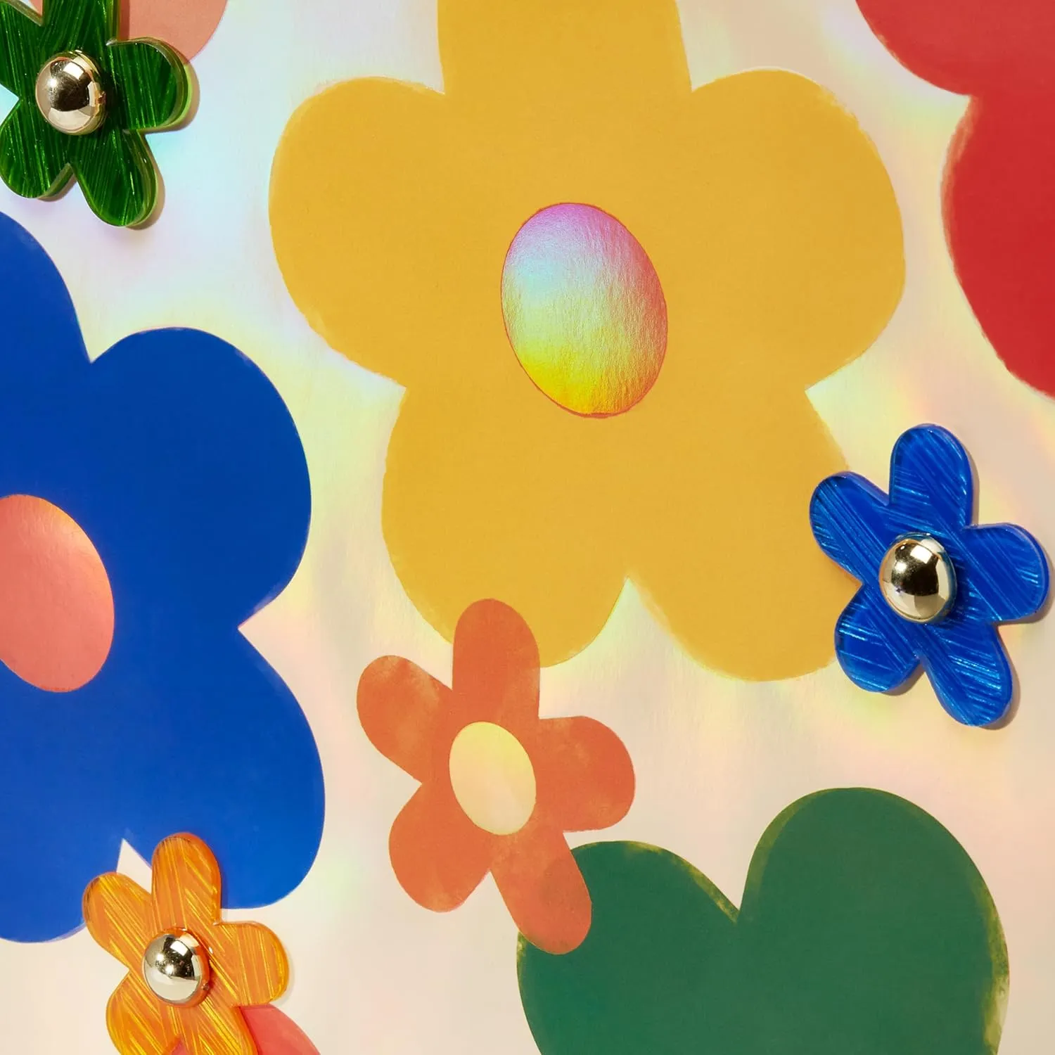 Papyrus 11" Medium Gift Bag (Multicolored Daisies) for Birthdays, Bridal Showers, Anniversaries and All Occasions (1 Bag)