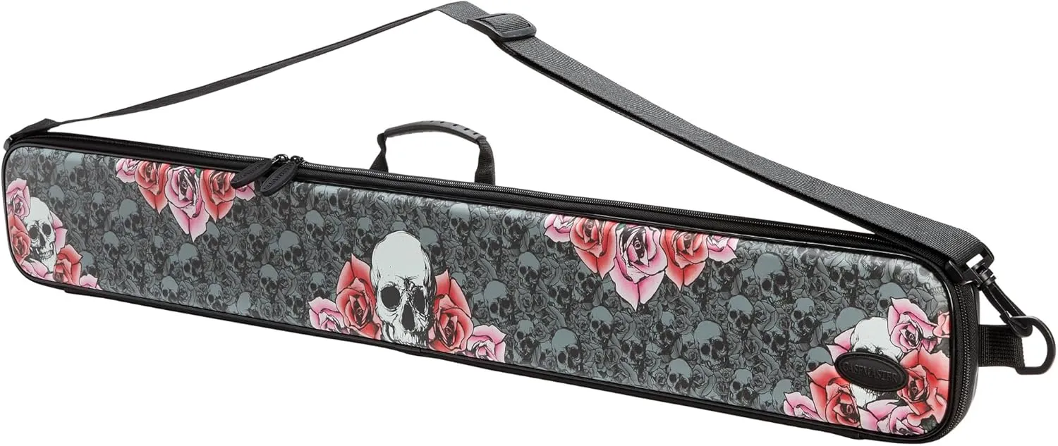 Parallax Designer Billiard/Pool Cue Case 600D Oxford Heavyweight Polyester Fabric and Padded Interior, Holds 1 Complete 2-Piece Cue (1 Butt/1 Shaft), Designer