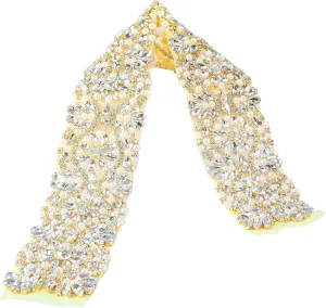 Pardecor Wedding Belt Rhinestone Belt Bridal Wedding Dress Sash Trim Rhinestone Applique Dress Belt Crystal Sash Accessories