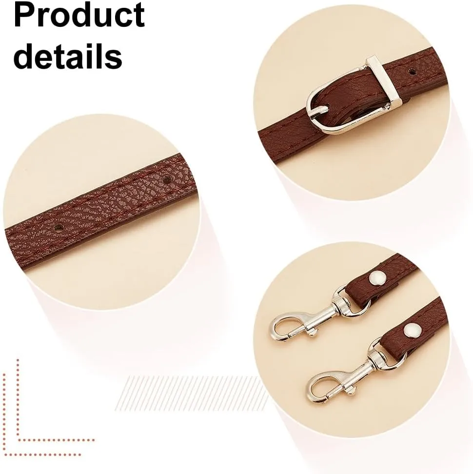PH PandaHall 5 Colors Adjustable Leather Bag Straps, 43~50 Inch Cross Body Strap for Purse Replacement Purse Strap Handle Handbag Straps with Platinum Buckles for Shoulder Bags Crochet Bags