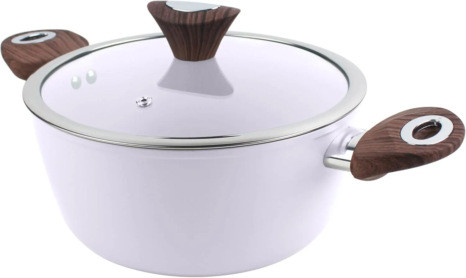 Phantom Chef 4.4 QT Casserole | Stockpot | Aluminum Body Non-Stick Ceramic Coating | With Soft Touch Stay Cool Handle | Dishwasher Safe | Non-Toxic PFOA & PTFE Free Pan | Color Lavendar