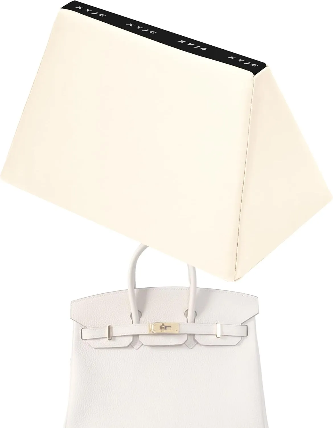 Pillow Luxury Bag Shaper Silky Smooth Insert for Handbagsfit Birkin 20/25/30/35/40 Bags, Keep Bag Shape(Brikin 35,Craie)