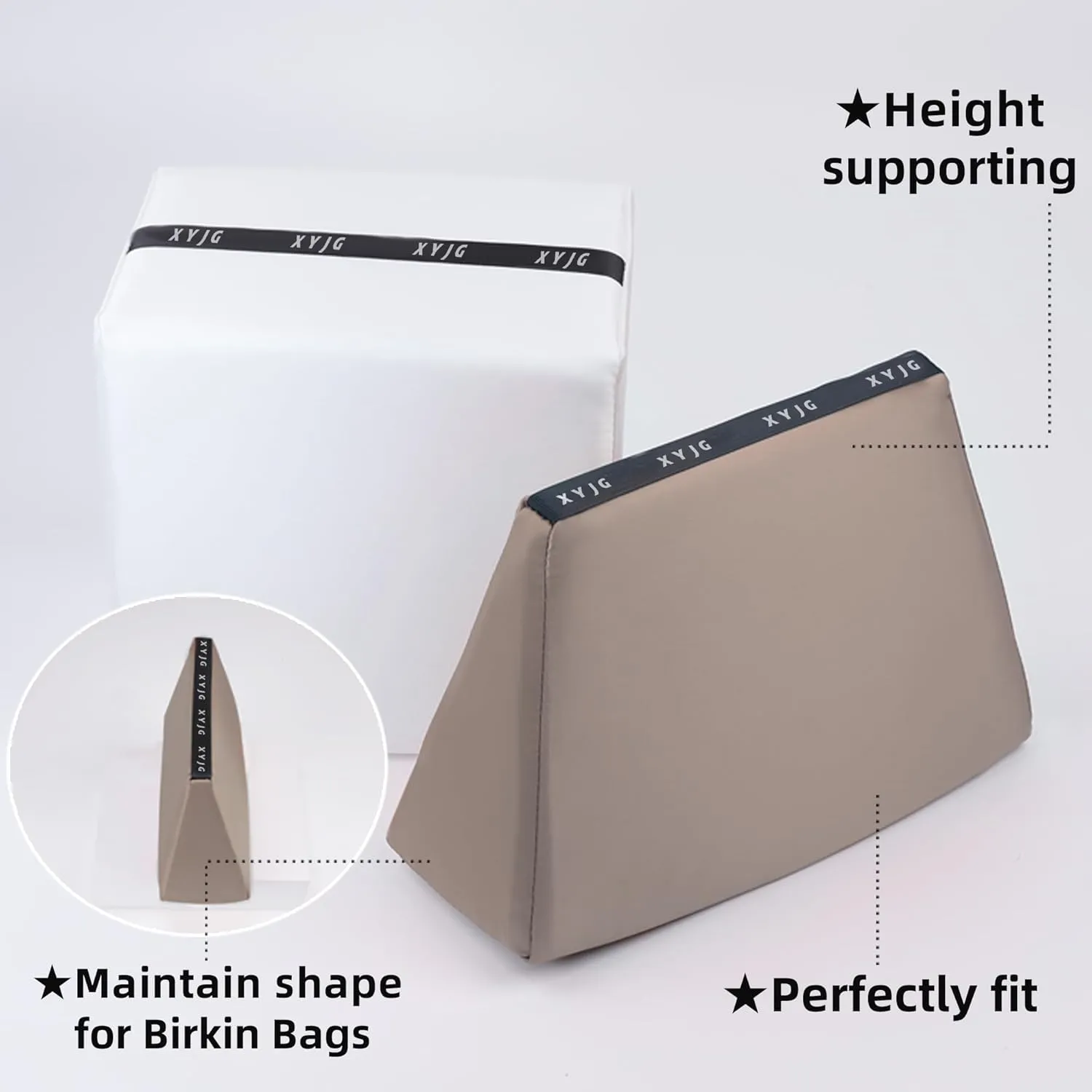 Pillow Luxury Bag Shaper Silky Smooth Insert for Handbagsfit Birkin 20/25/30/35/40 Bags, Keep Bag Shape(Brikin 35,Craie)
