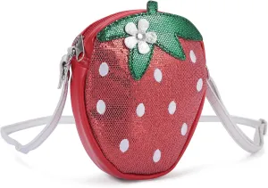 PinkSheep Toddler Purse for Girls Gifts Strawberry Purse Mini Kids Shoulder Bag Crossbody Wallet 3-6Year Little Girl Fashion