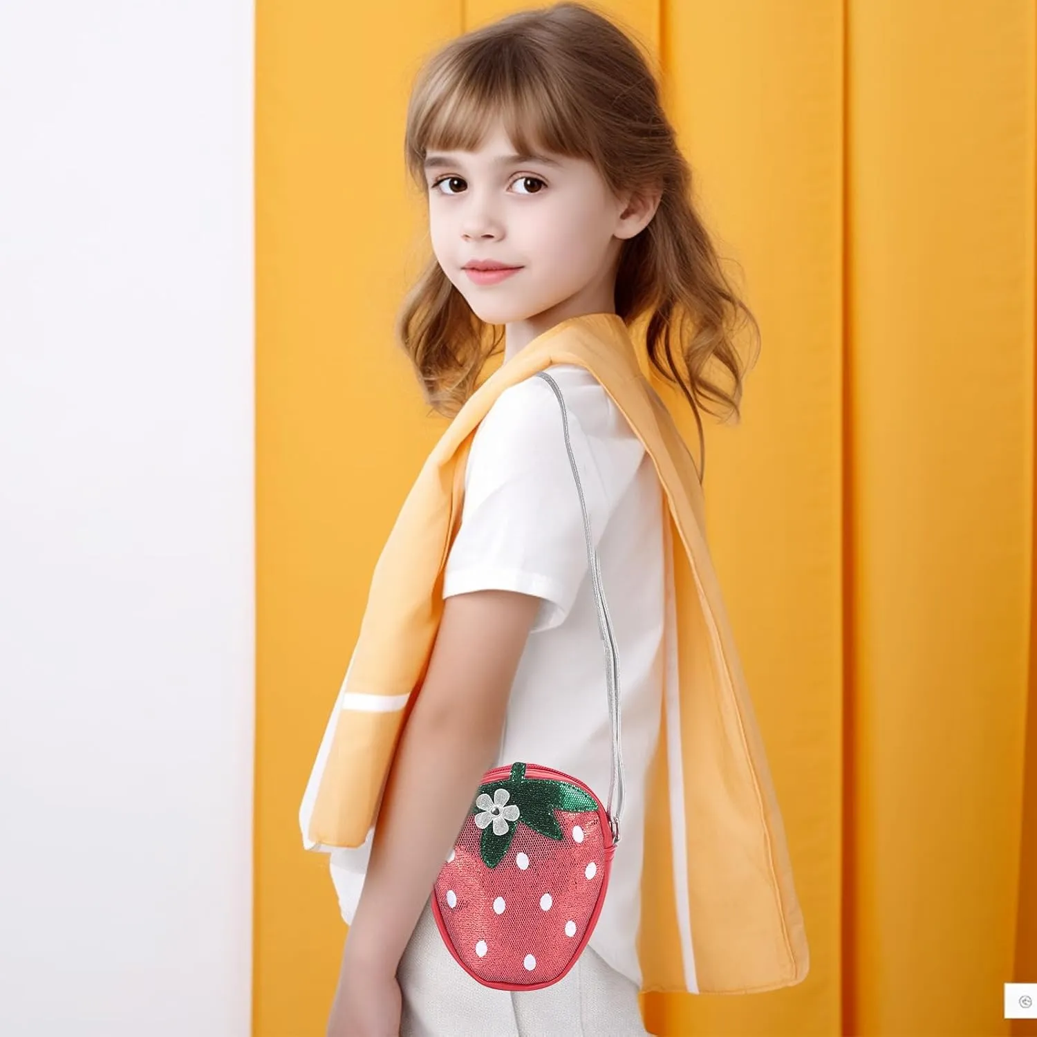 PinkSheep Toddler Purse for Girls Gifts Strawberry Purse Mini Kids Shoulder Bag Crossbody Wallet 3-6Year Little Girl Fashion