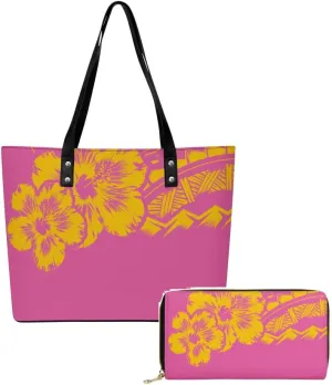 Polynesian Handbag Purse Samoa Tribal Print 2025 New 2-Piece Set Party Custom Wholesale Women'S Bag