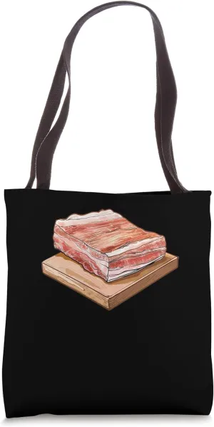 Pork Belly On A Wooden Table Tote Bag