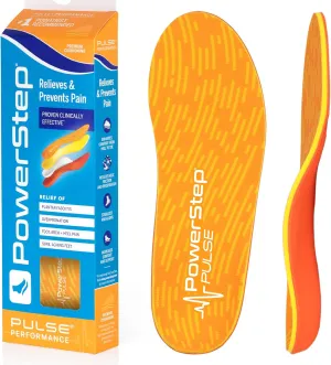 PowerStep Insoles, Pulse Performance, Running Shoe Pain Relief Insert, Athletic Arch Support Orthotic for Women and Men - Made in The USA (M 11-11.5)