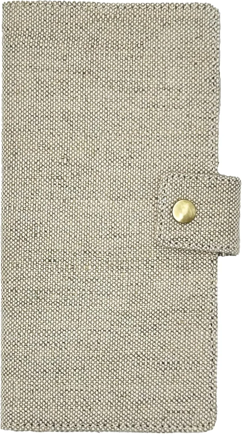 Premium Hemp Passport Holder | Sustainable Organic Fabric | Travel Wallet with Button Closure | Multiutility Design | Beige
