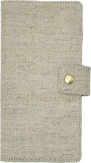 Premium Hemp Passport Holder | Sustainable Organic Fabric | Travel Wallet with Button Closure | Multiutility Design | Beige