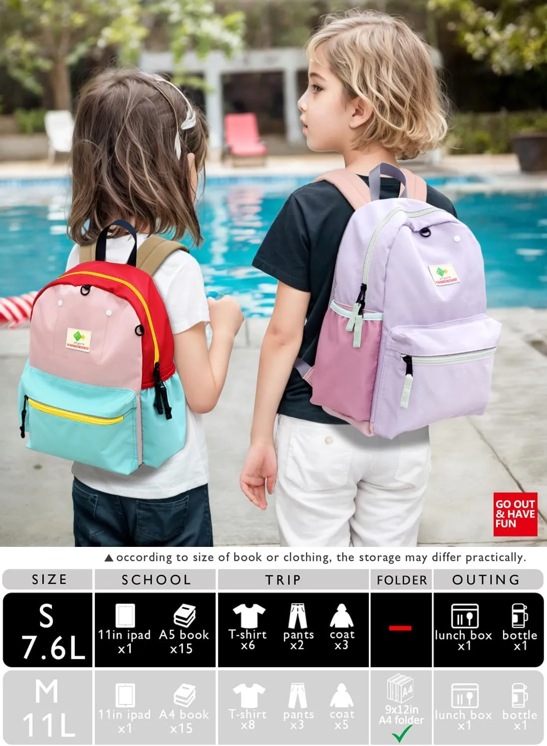 Preschool Mini Backpack For Boys Girls, Child Backpacks For School & Travel, Kindergarten Elementary Toddler bag, 11" H, For Kids 2-4, Small