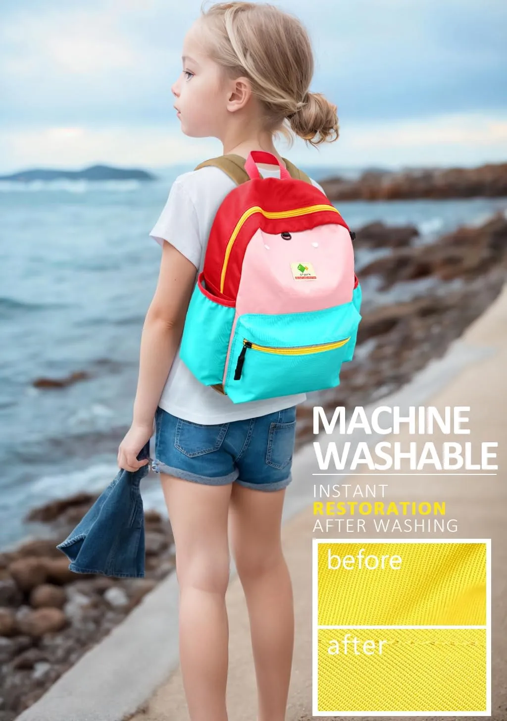 Preschool Mini Backpack For Boys Girls, Child Backpacks For School & Travel, Kindergarten Elementary Toddler bag, 11" H, For Kids 2-4, Small