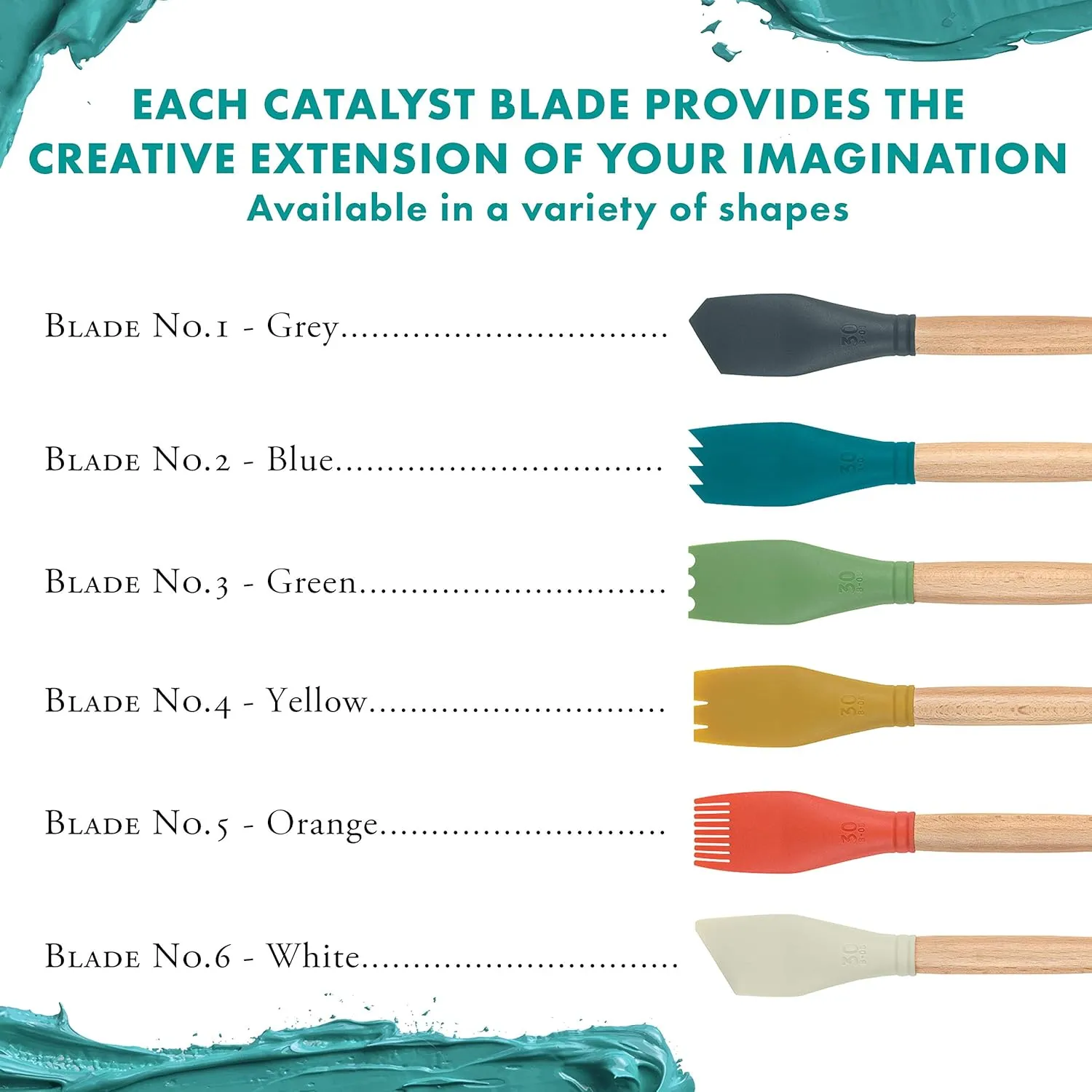 Princeton Catalyst Tools, Art Supplies for Texturizing and Moving Paint, Blade- 50mm, White