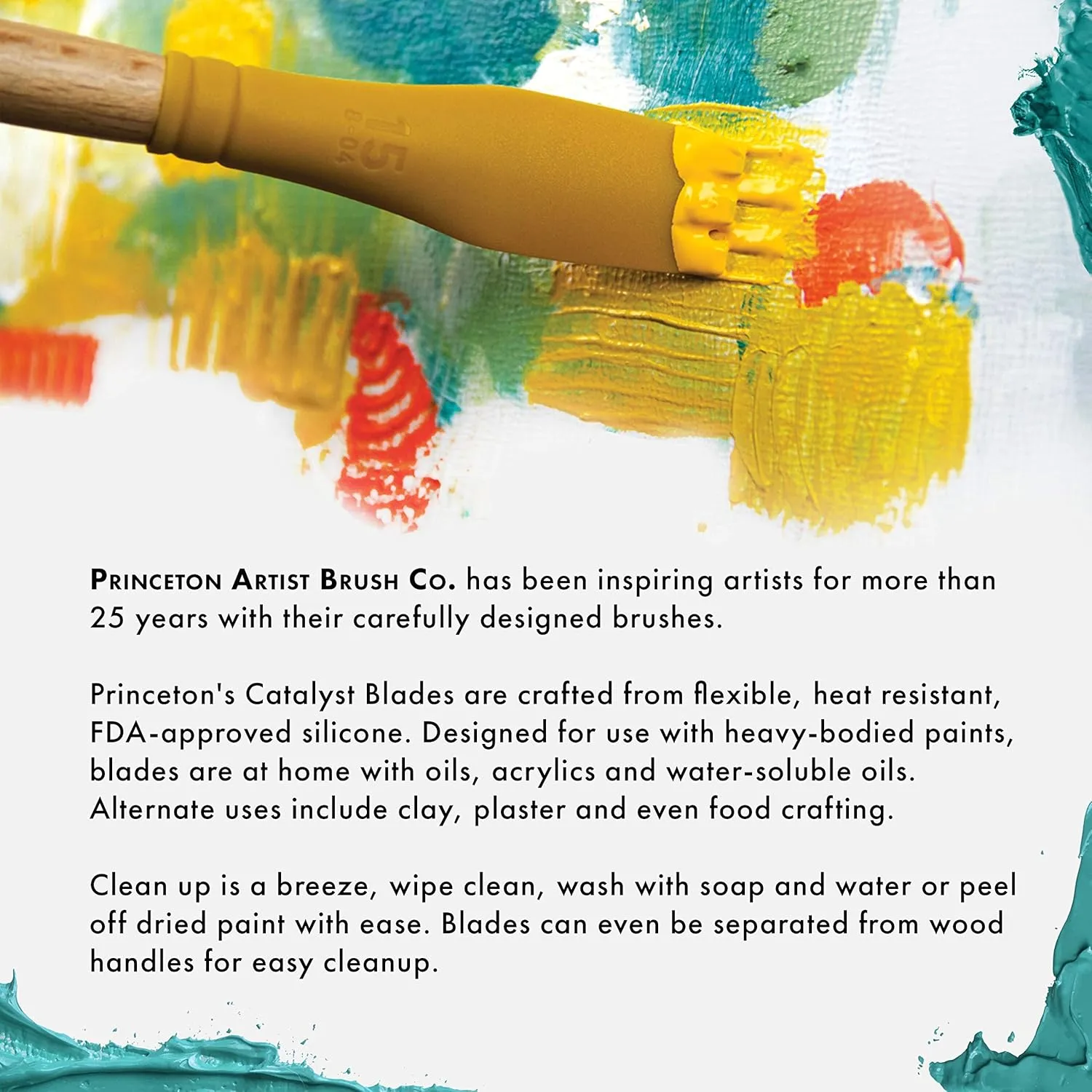 Princeton Catalyst Tools, Art Supplies for Texturizing and Moving Paint, Blade- 50mm, White