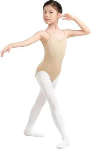 Professional Girl Nude Dance Leotards Seamless Camisole Undergarment with Adjustable Straps