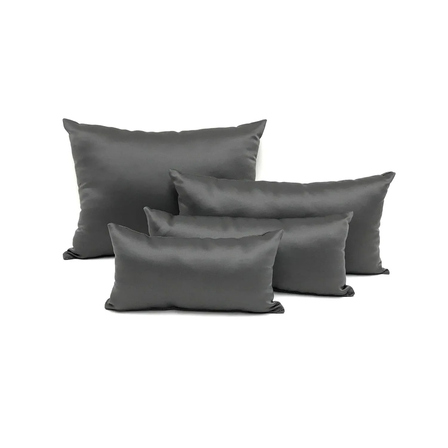Purse Insert Pillows - Custom Cushioned Handbag Fillers by Fabrinique - Set of Shaper Inserts Made to Maintain Small to Large Purses - Prevents Creases and Damage (Charcoal, S-L, 4PC Set)