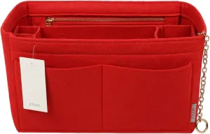 Purse Organizer Insert, Felt Purse Organizer with Zipper and Sewn Bottom Insert, Fit Speedy Neverfull Graceful,6 Sizes