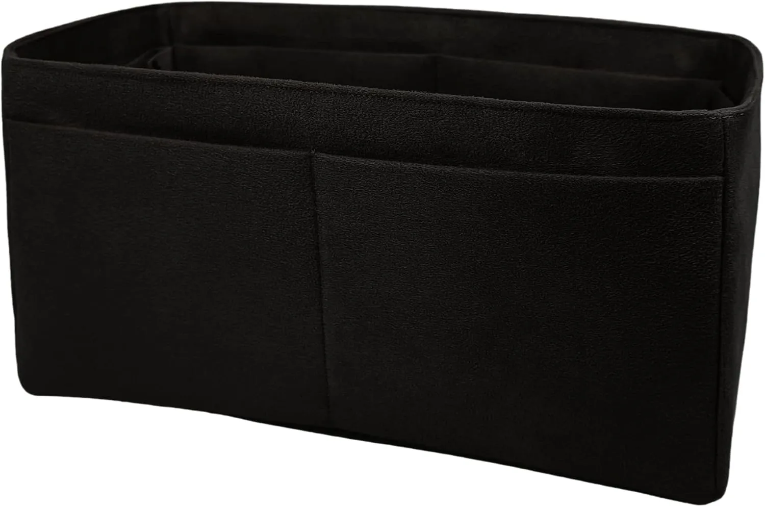 Purse organizer insert for Birkin 30, Bag Handbag, Faux Suede Soft and Smooth Lightweight Fits Perfectly Sturdy Gift Ideas for Women (Black HBK30)