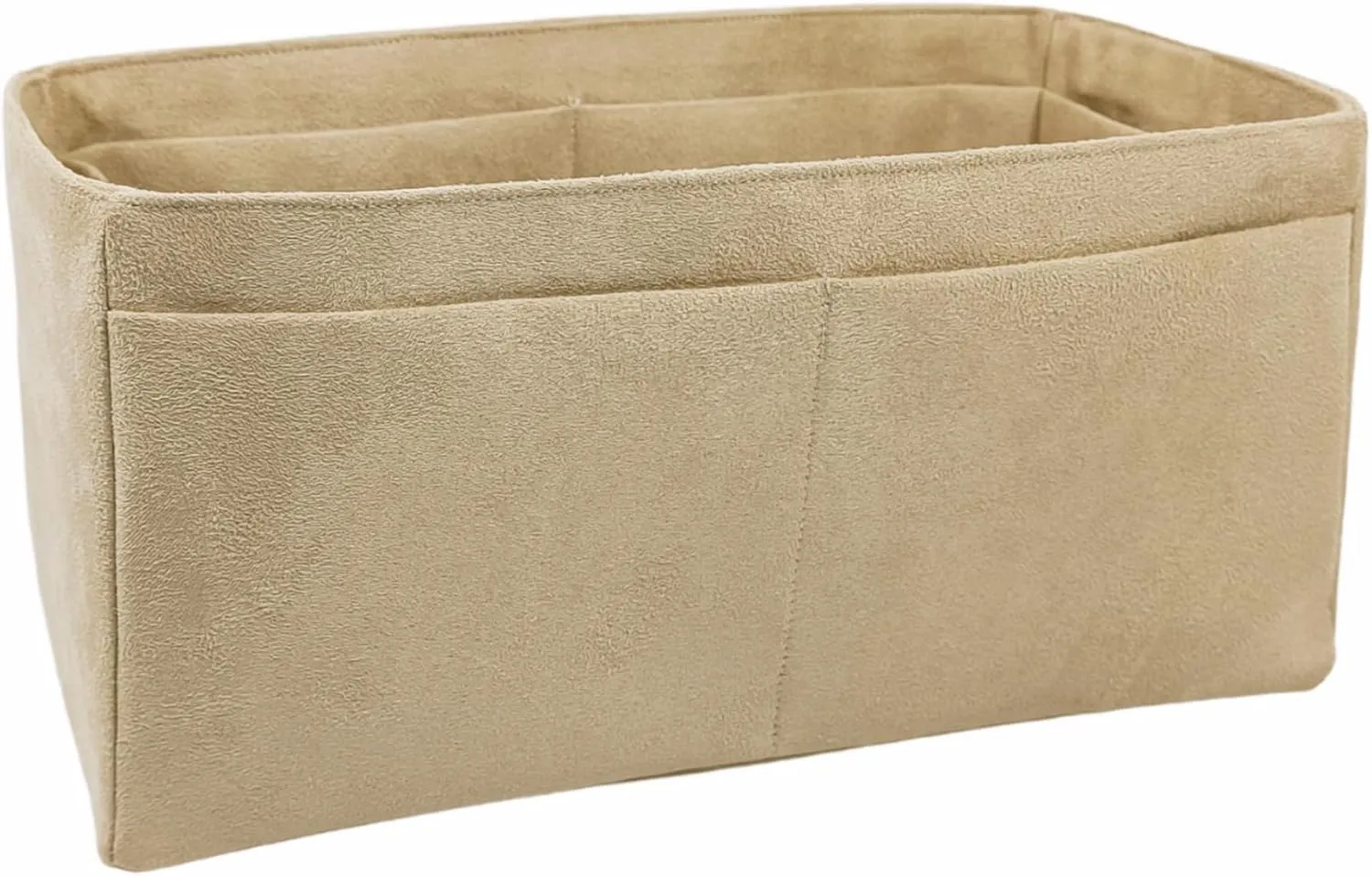 Purse organizer insert for Birkin 30, Bag Handbag, Faux Suede Soft and Smooth Lightweight Fits Perfectly Sturdy Gift Ideas for Women (Light Beige HBK30)