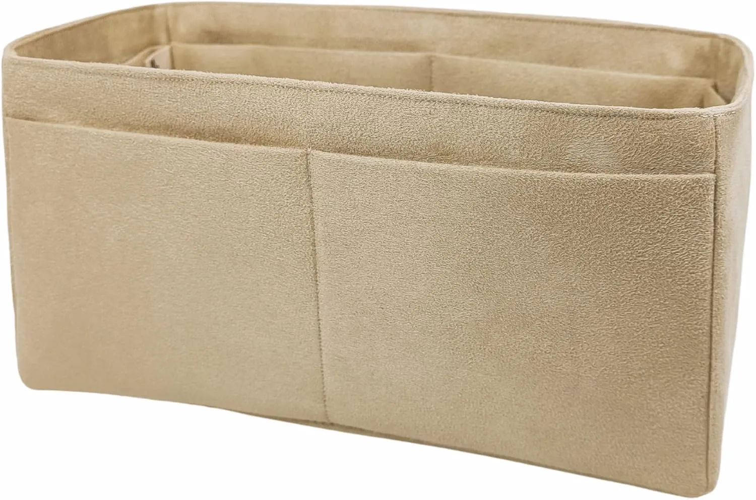 Purse organizer insert for Birkin 30, Bag Handbag, Faux Suede Soft and Smooth Lightweight Fits Perfectly Sturdy Gift Ideas for Women (Light Beige HBK30)