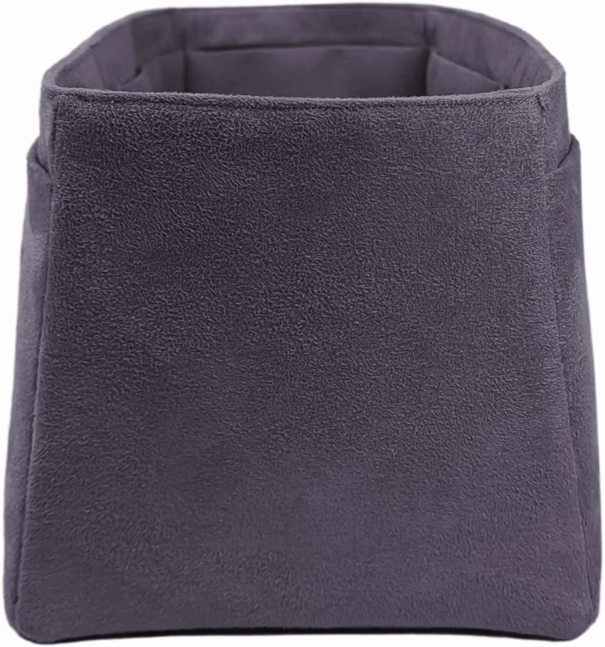 Purse organizer insert for Birkin 30, Bag Handbag, Faux Suede Soft and Smooth Lightweight Fits Perfectly Sturdy Gift Ideas for Women (Purple Gray HBK30)