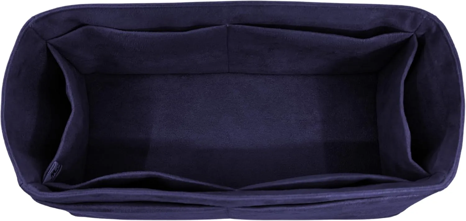 Purse Organizer Insert for Birkin 35, Bag Handbag, Faux Suede Fabric Soft and Smooth Lightweight Fits Perfectly Sturdy Gift Ideas for Women (Navy Blue SBK35)