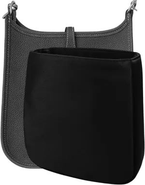 Purse Organizer Insert for Evelyne 16 TPM Handbag, Duchess Satin Fabric, Lightweight, Fits Perfectly, Sturdy, Hand Wash, Keep Its Shape Gift Ideas for Women (Black E16)