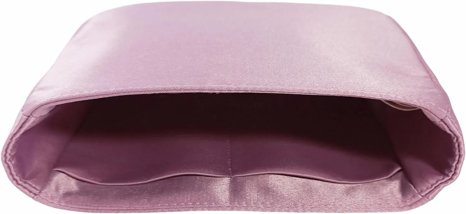 Purse Organizer Insert for Evelyne 16 TPM Handbag, Duchess Satin Fabric Smooth and silky texture Fits Perfectly Sturdy Gift Ideas for Women (Lotus Pink E16)