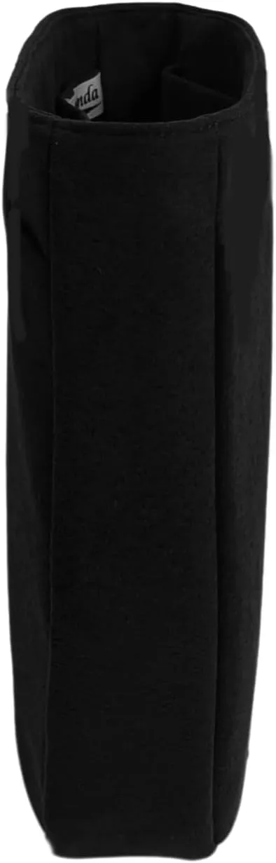 Purse Organizer Insert for Evelyne 16 TPM Handbag, Faux Suede Fabric, Lightweight, Fits Perfectly, Sturdy, Hand Wash, Keep Its Shape Gift Ideas for Women (Black SE16)