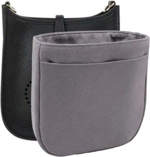 Purse Organizer Insert for Evelyne 16 TPM Handbag, Faux Suede Fabric, Lightweight, Fits Perfectly, Sturdy, Hand Wash, Keep Its Shape Gift Ideas for Women (Gray SE16)