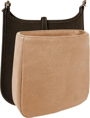 Purse Organizer Insert for Evelyne 16 TPM Handbag, Faux Suede Fabric, Lightweight, Fits Perfectly, Sturdy, light weight, Gift for Women (Gold SE16)