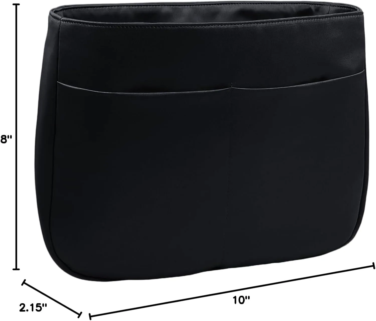 Purse Organizer Insert for Evelyne 29 PM Handbag, Duchess Satin Fabric, Lightweight, Fits Perfectly, Sturdy, Hand Wash, Keep Its Shape Gift Ideas for Women (Black DC E29)