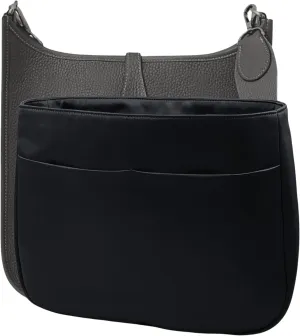 Purse Organizer Insert for Evelyne 29 PM Handbag, Duchess Satin Fabric, Lightweight, Fits Perfectly, Sturdy, Hand Wash, Keep Its Shape Gift Ideas for Women (Black DC E29)
