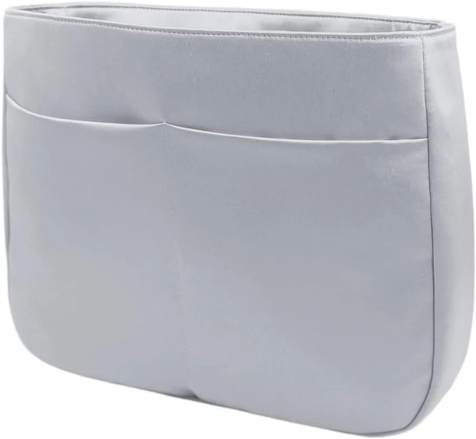 Purse Organizer Insert for Evelyne 29 PM Handbag, Duchess Satin Fabric, Lightweight, Fits Perfectly, Sturdy, Hand Wash, Keep Its Shape Gift Ideas for Women (Blue Gray E29S)