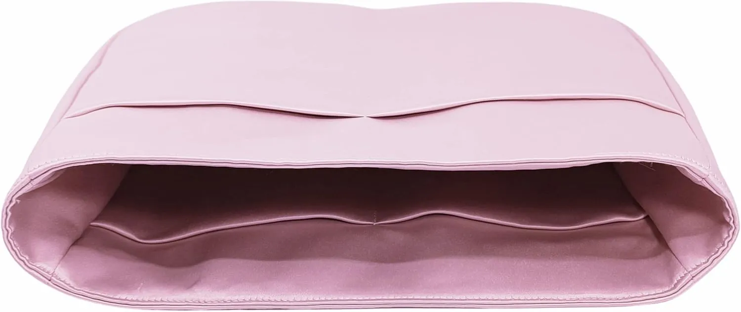 Purse Organizer Insert for Evelyne 29 PM Handbag, Duchesse Satin Fabric Smooth and Silky Texture Fits Perfectly Sturdy Gift Ideas for Women (Lotus Pink DC E29)