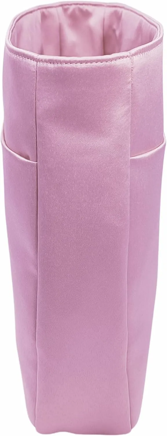 Purse Organizer Insert for Evelyne 29 PM Handbag, Duchesse Satin Fabric Smooth and Silky Texture Fits Perfectly Sturdy Gift Ideas for Women (Lotus Pink DC E29)