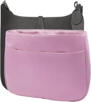 Purse Organizer Insert for Evelyne 29 PM Handbag, Duchesse Satin Fabric Smooth and Silky Texture Fits Perfectly Sturdy Gift Ideas for Women (Lotus Pink DC E29)