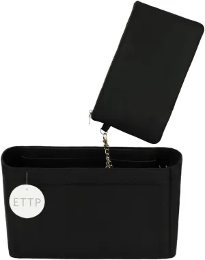 Purse Organizer Insert For Handbags, Tote Bag Organizer Insert, Handbag Organizer For Tote & Handbags, Compatible with Neverful Speedy and More (Medium,Black)