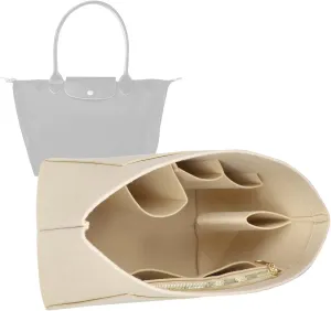 Purse Organizer Insert for Longchamp Le Pliage Neo Handbags Insert Organizer 1012BEIGE-S