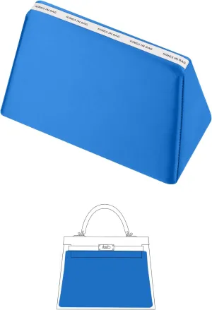 Purse Pillow Insert Compatible with Kelly Bags, Handbag Filler with Soft Satins for Luxury Bags, Soft Purse Inner Pillow with Memory Foam for Handbag Storage (Blue Hydra, KE 25 Sellier)