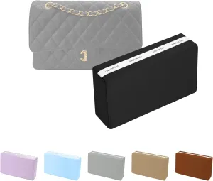 Purse Pillow Inserts for Jumbo Classic Handbag, Memory Foam Pillows for Chanel Classic Flap Bag, Lightweight Purse Inserts to Keep Shape (Black, CF jumbo)